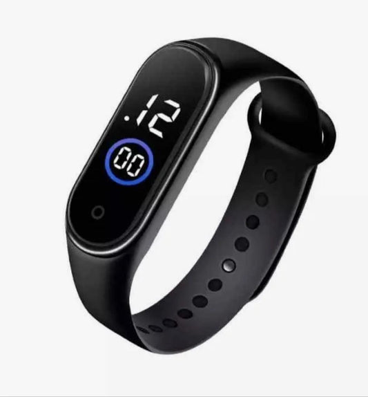 Digital Touch LED M4 Sports Kids Watch, Waterproof, Silicon Strap, Adjustable, Stylish Smart Band for Boys and Girls