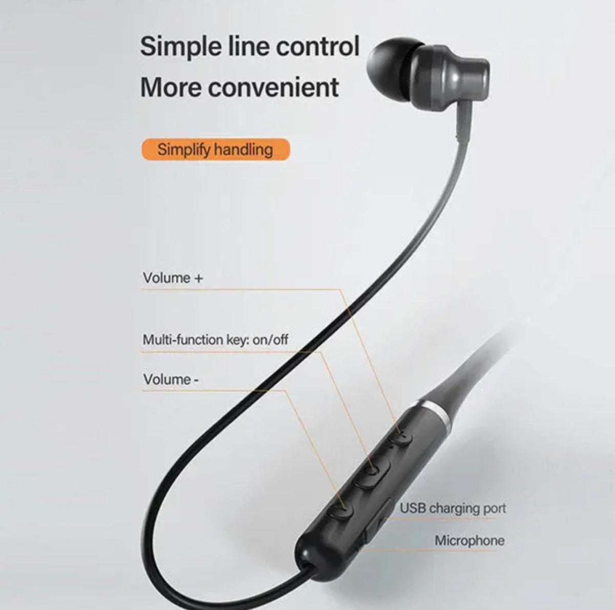 Lenovo G02 Neckband Bluetooth Headset with Dual Speakers – Sports & Music Earphones