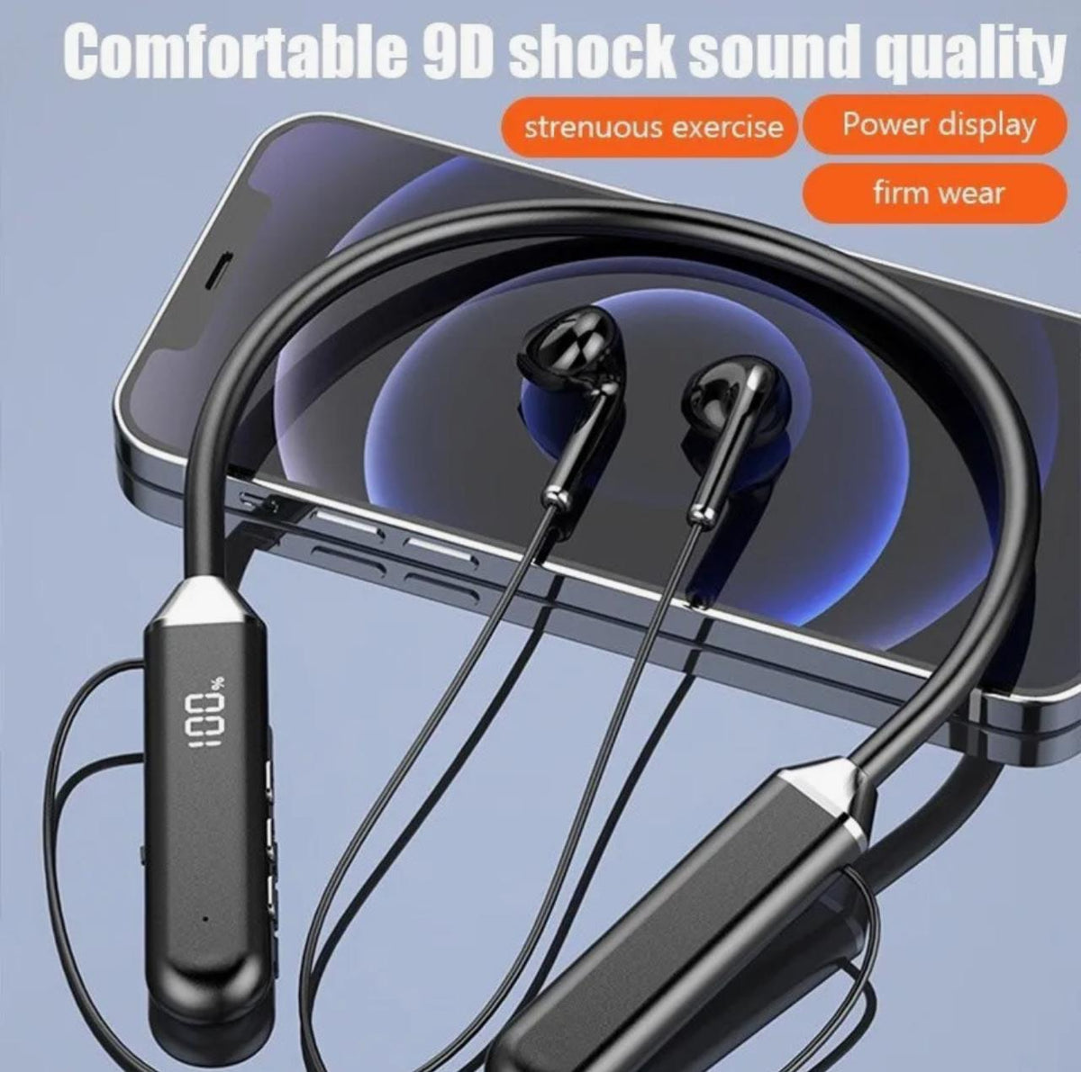 Lenovo G02 Neckband Bluetooth Headset with Dual Speakers – Sports & Music Earphones